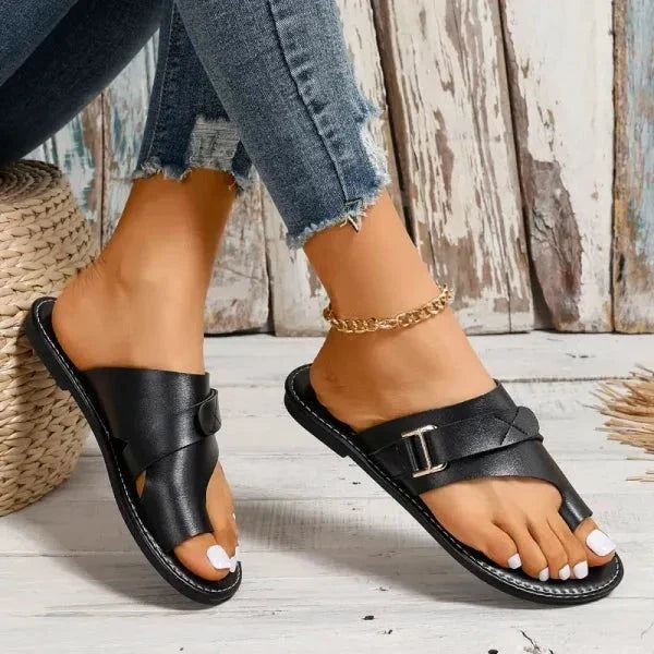 Women's Orthopedic Hallux Valgus Correction Leather Sandals
