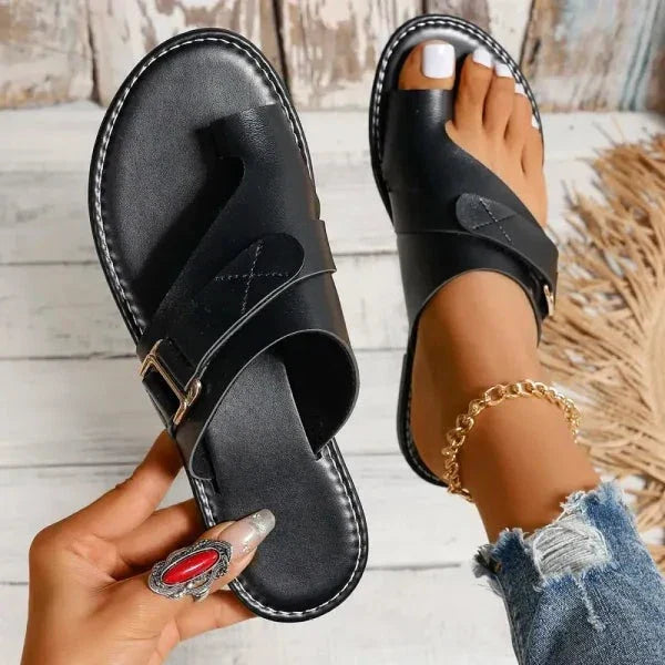 Women's Orthopedic Hallux Valgus Correction Leather Sandals