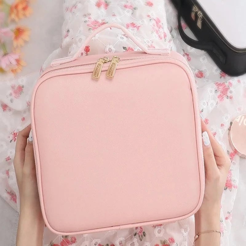 Bolsa de Maquillaje GlamBolt con Iluminación LED, Tocador Portátil para Viajes y Retoques