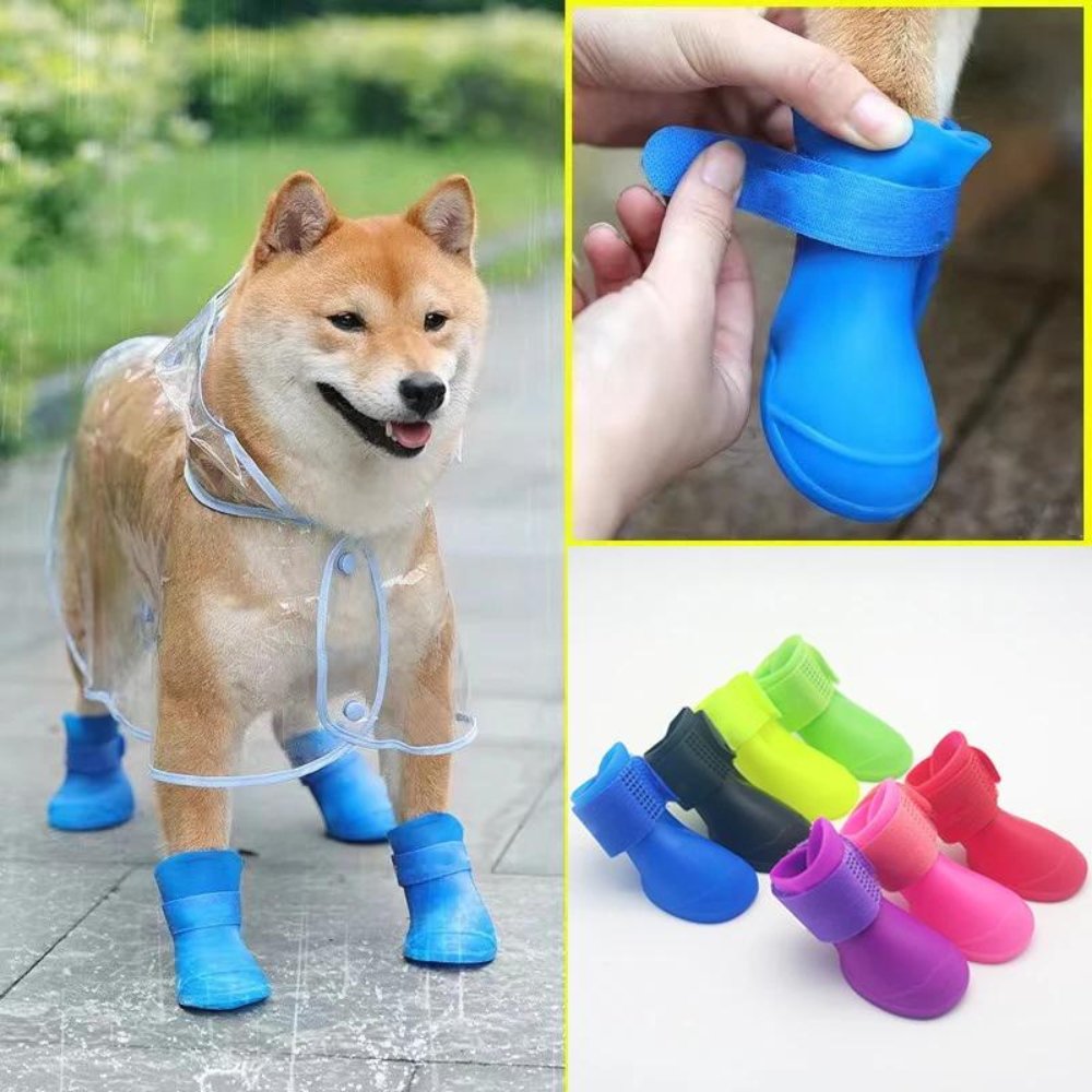 Pawsafe All Weather Boots For Dogs With Waterproof Traction On Wet Surfaces