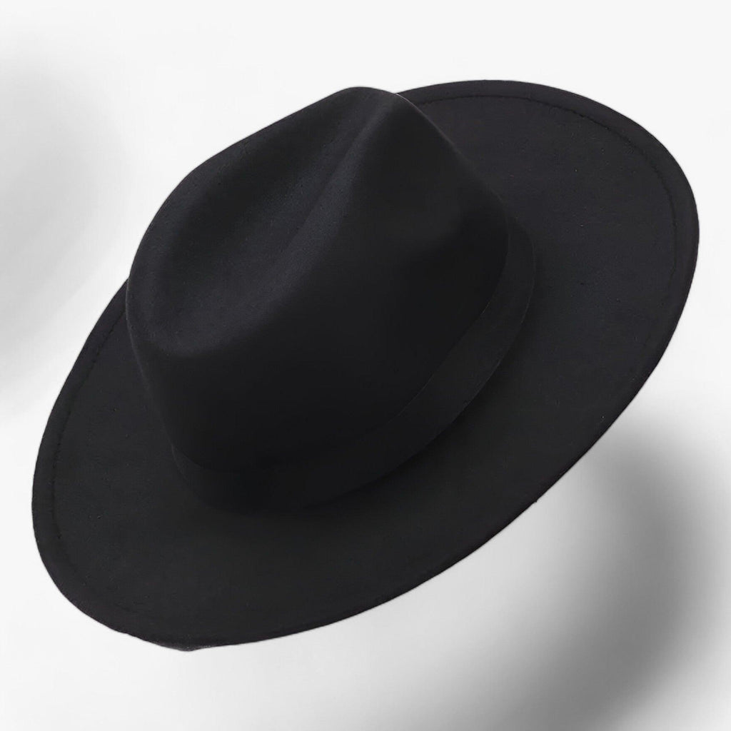 Unisex Fedora Hat Wide Brim In Vintage Wool For Winter