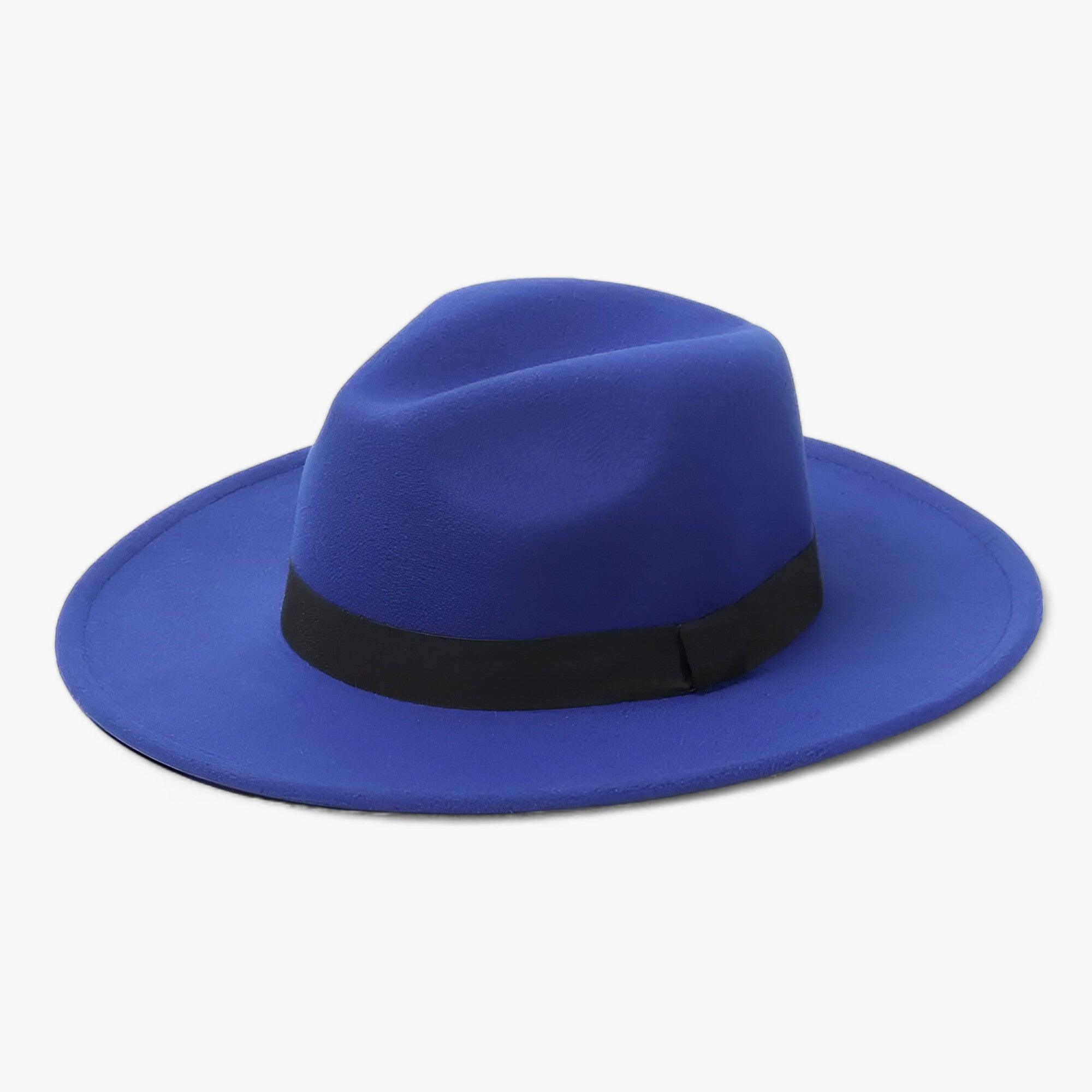 Unisex Fedora Hat Wide Brim In Vintage Wool For Winter