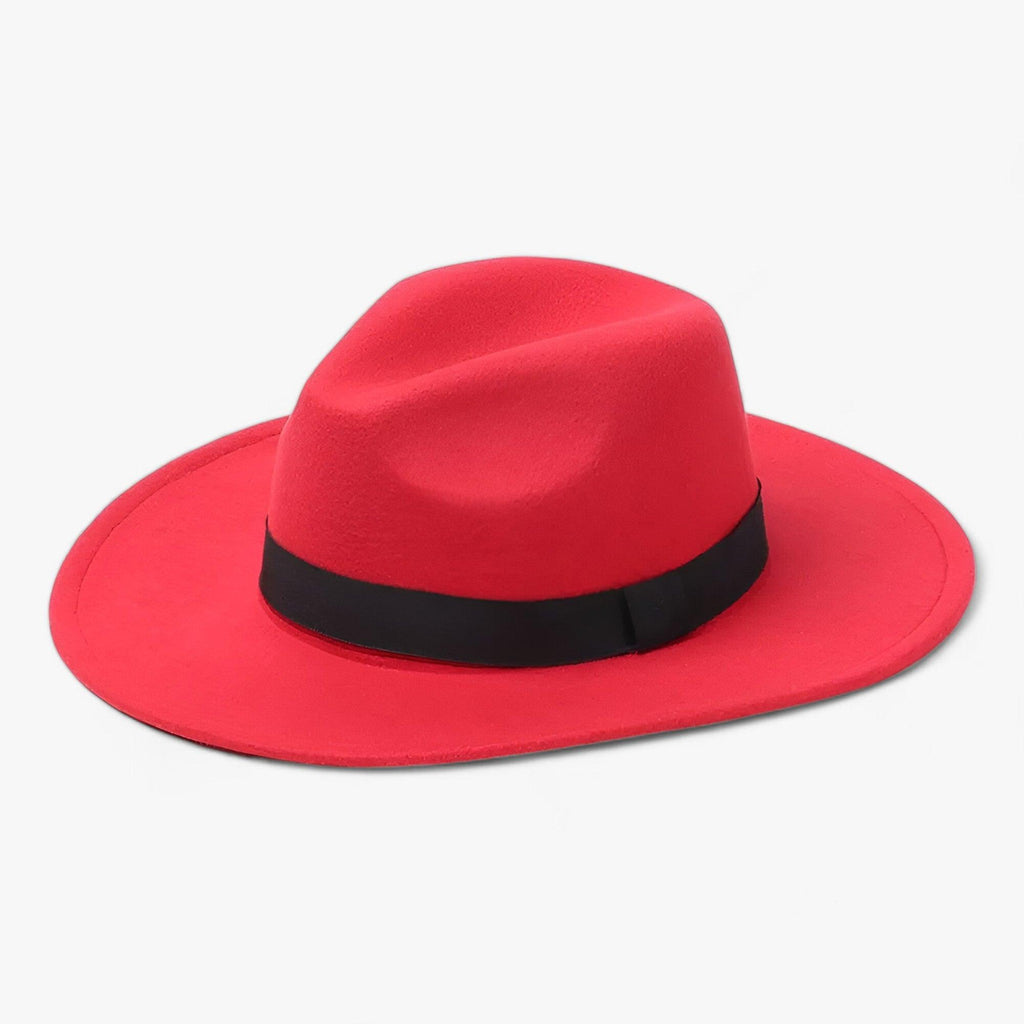 Unisex Fedora Hat Wide Brim In Vintage Wool For Winter