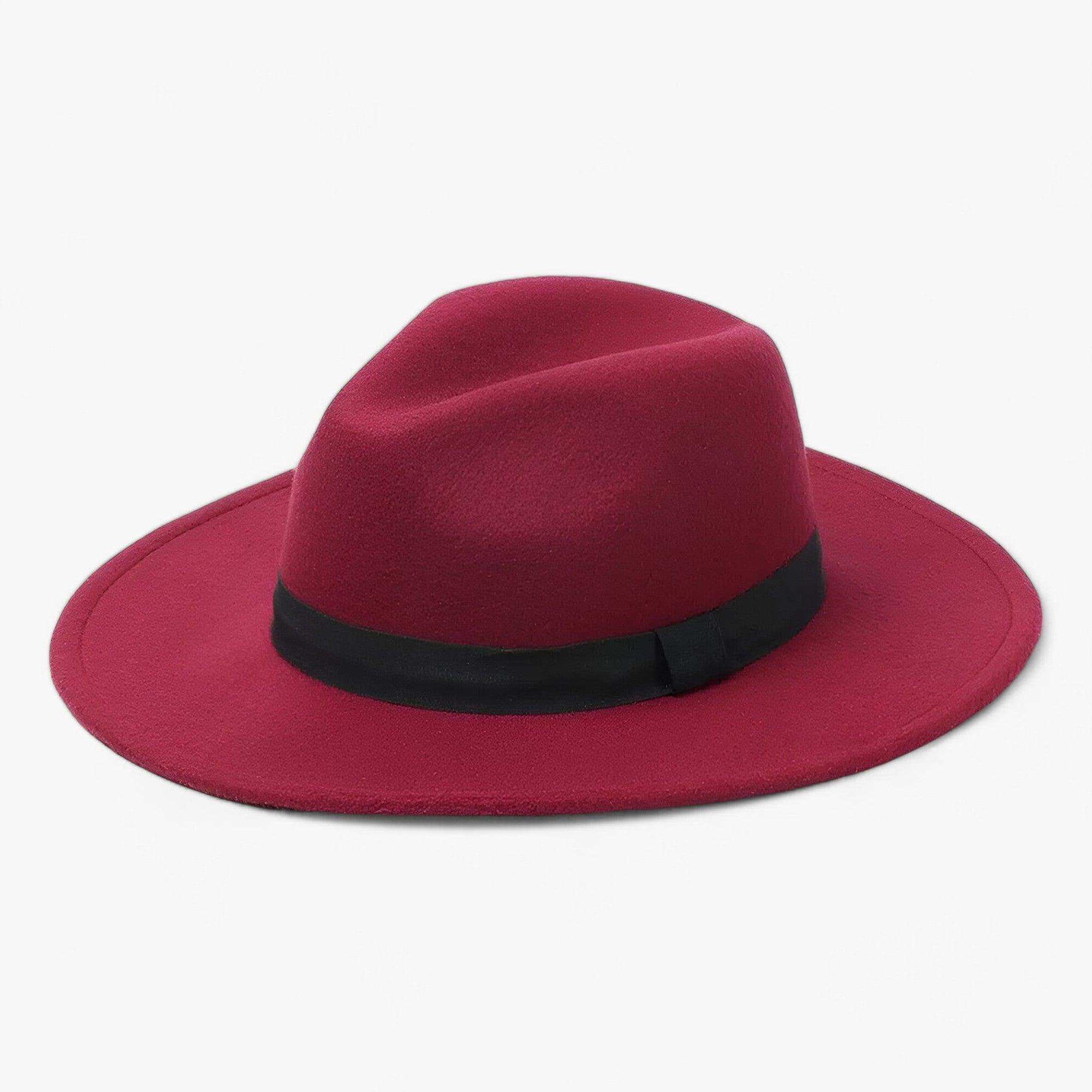 Unisex Fedora Hat Wide Brim In Vintage Wool For Winter