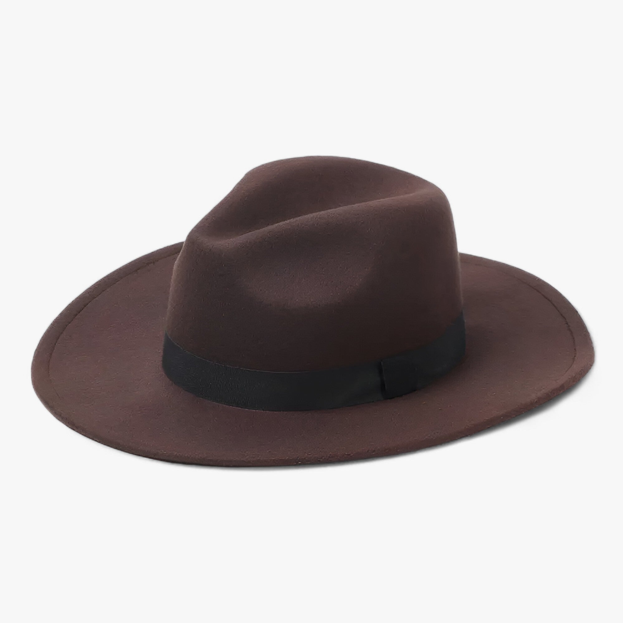 Unisex Fedora Hat Wide Brim In Vintage Wool For Winter