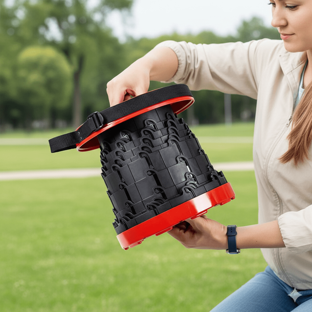 Taburete telescópico TrailFlex para uso interior o exterior