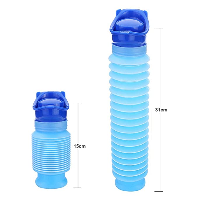 FlexRelief teleskopisk foldbar bærbar urinal til kvinder og børn, 750 ml