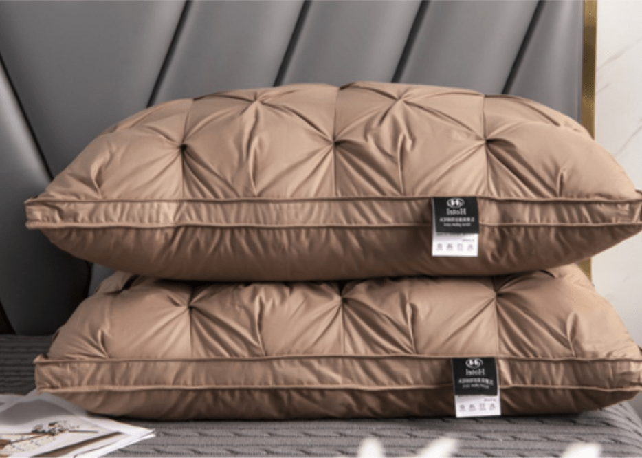 Almohada con plumón de ganso para comodidad suave y soporte equilibrado