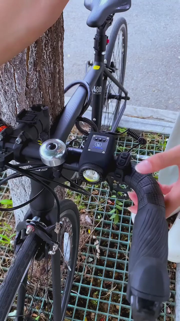 Luz Delantera Recargable por USB PulseBike para Bicicletas con Bocina