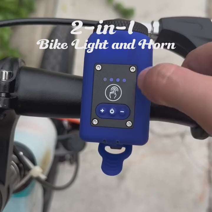 Luz Delantera Recargable por USB PulseBike para Bicicletas con Bocina