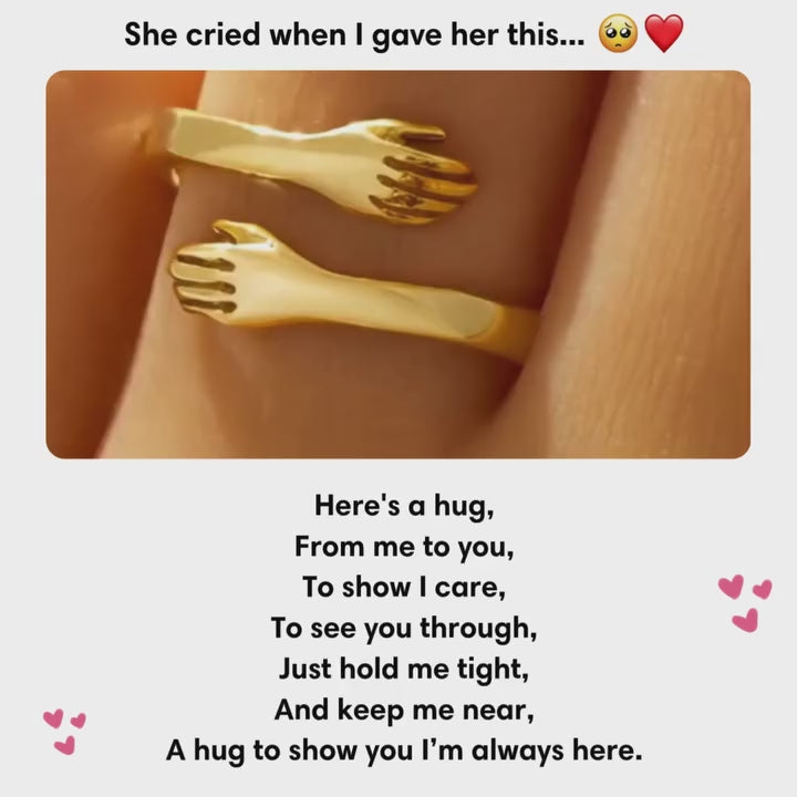 Anillo NovaForge Hug de acero inoxidable con acabado en tono dorado o plateado para uso diario