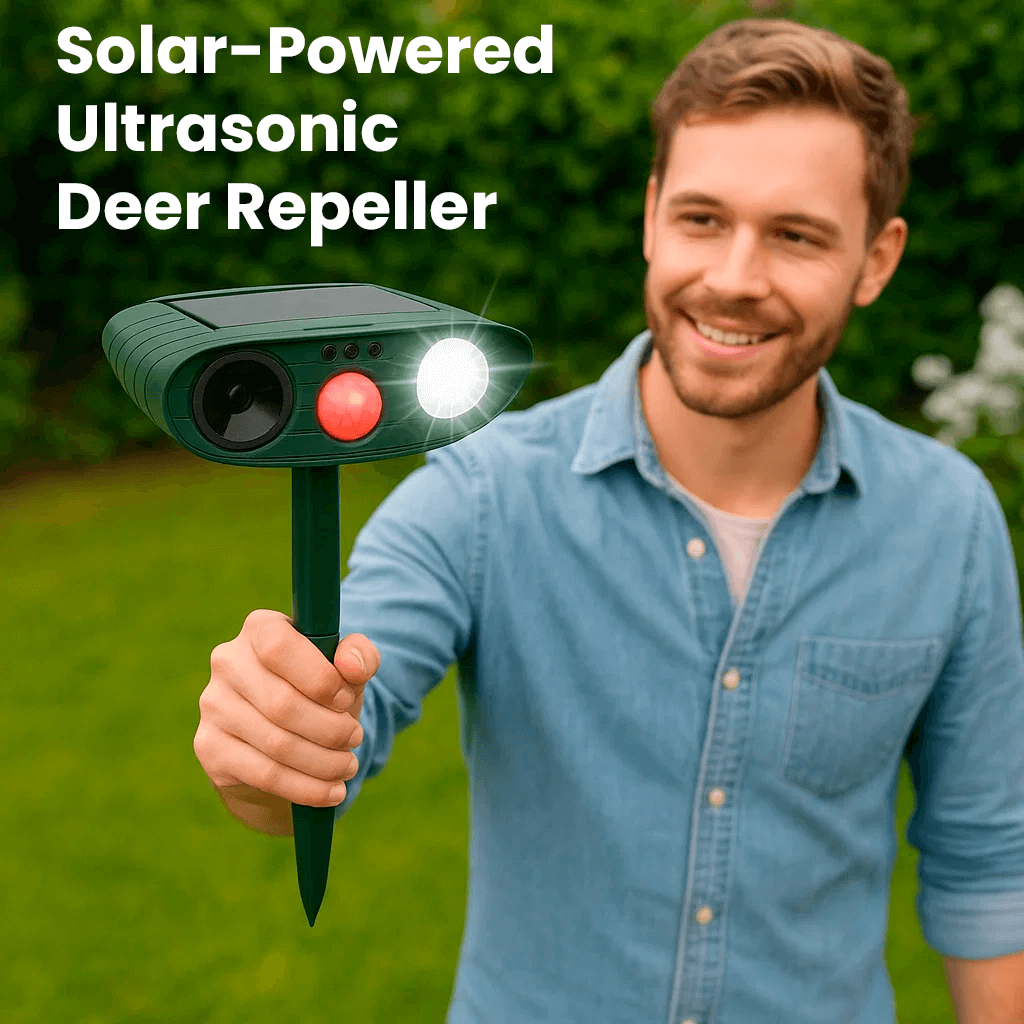 Dispositivo Ultrasonico Solare Anticervo per il Tuo Giardino, Efficace Entro 48 Ore