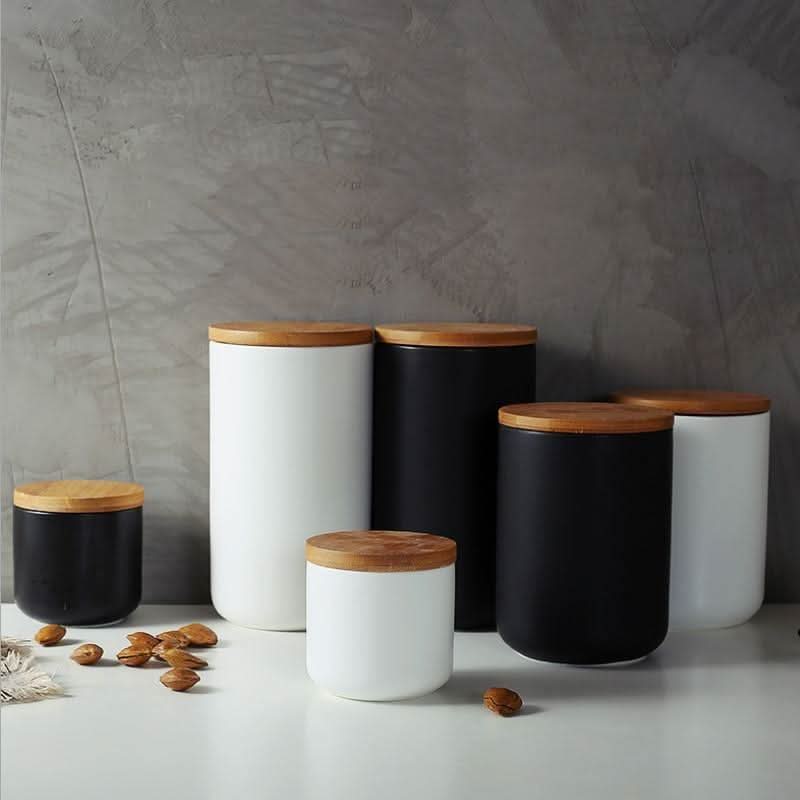 Borcan ceramic CedarBloom pentru depozitare etanșă, păstrează prospețimea în cămară pentru bucătarii de acasă