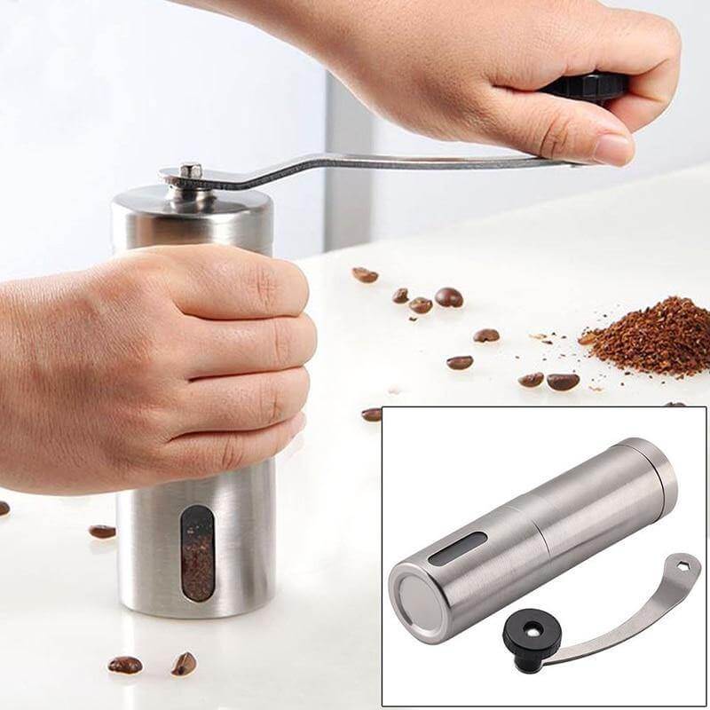 Vintage Wooden Hand Crank Coffee Grinder For Freshly Ground Coffee
