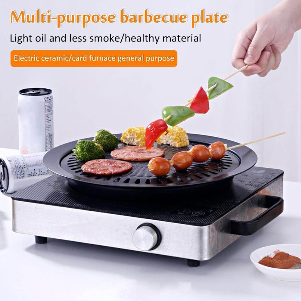 Koreaanse draagbare antiaanbak BBQ-grillpan voor gemakkelijk grillen buitenshuis onderweg