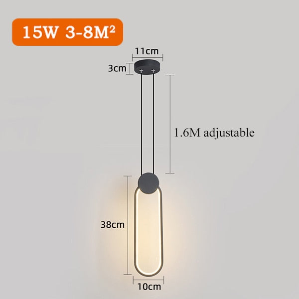 Virela keukenhanglamp in modern minimalistisch ijzer