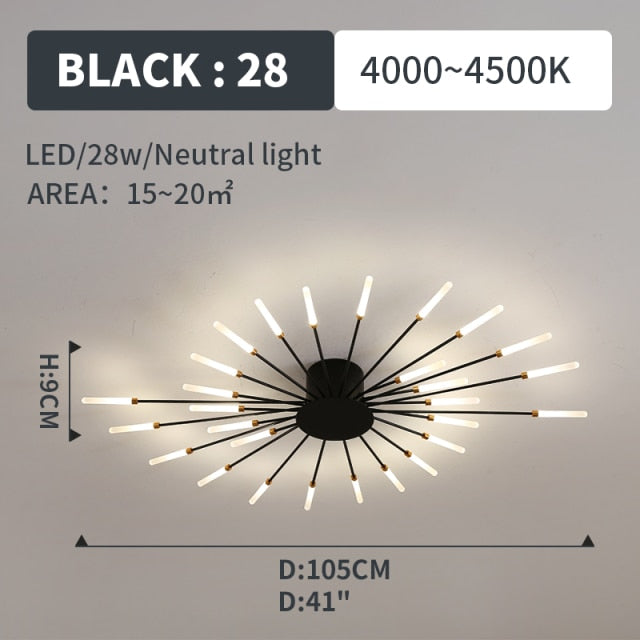 Lampa wisząca LumaSpike w stylu różdżki do nowoczesnych pomieszczeń