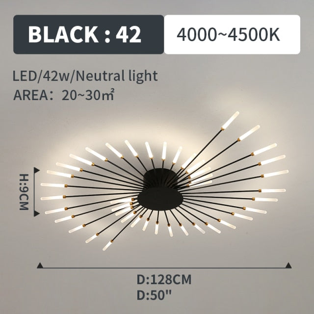 Lampa wisząca LumaSpike w stylu różdżki do nowoczesnych pomieszczeń