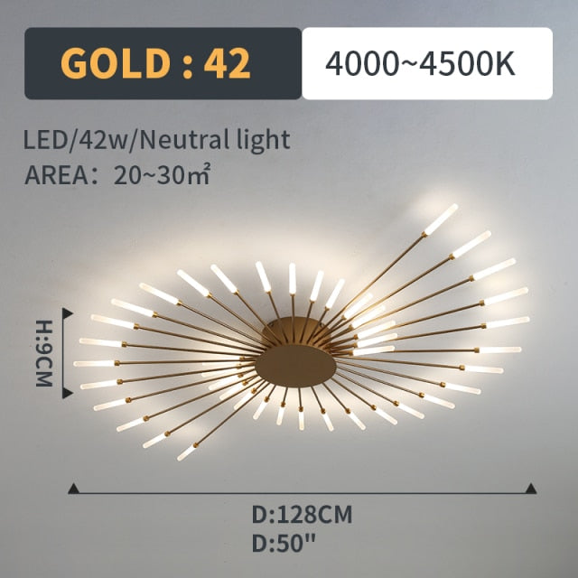 Lampa wisząca LumaSpike w stylu różdżki do nowoczesnych pomieszczeń
