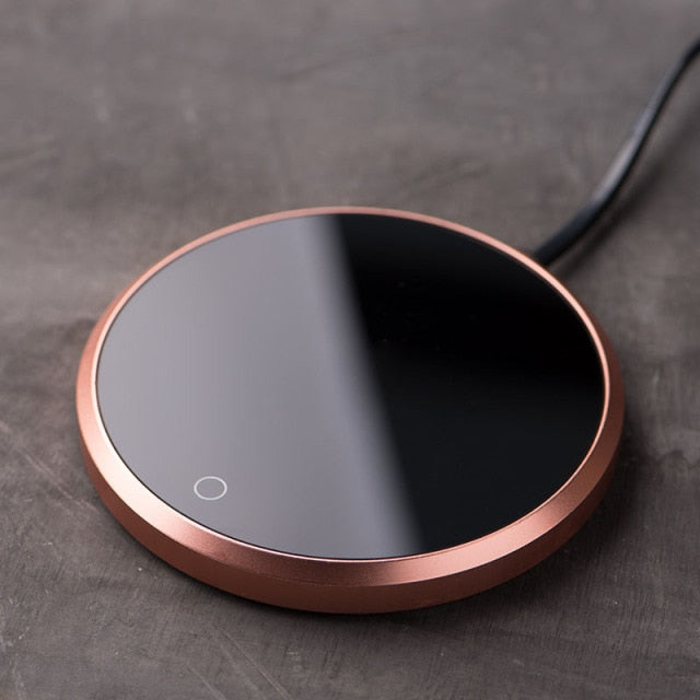 Nova Slim Ceramic Mug Warmer With Tempered Glass For Desk Use