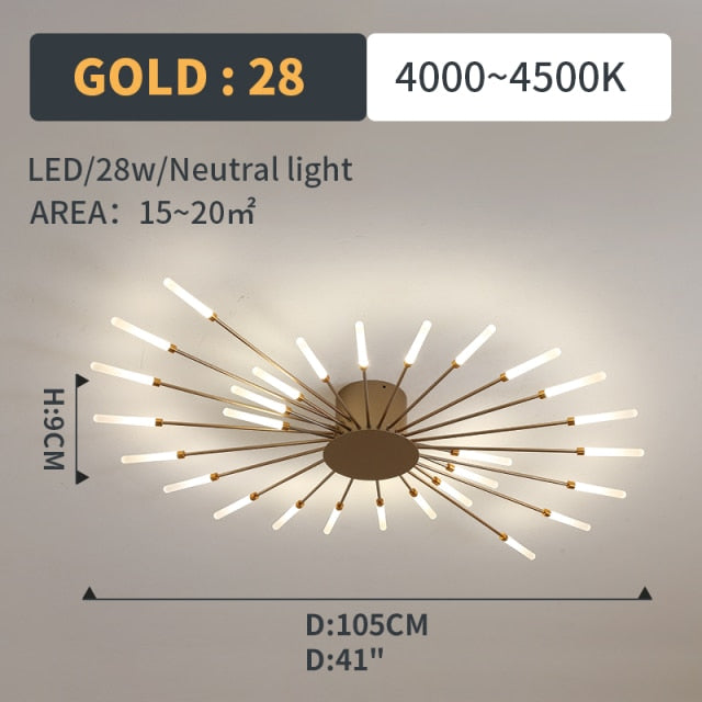Lampa wisząca LumaSpike w stylu różdżki do nowoczesnych pomieszczeń