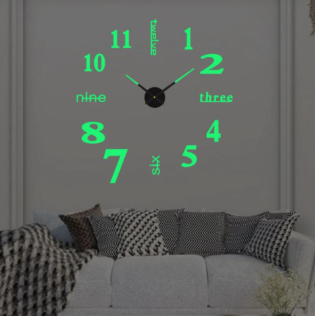 Sleek Modern Wall Clock With 3D Numerals That Float