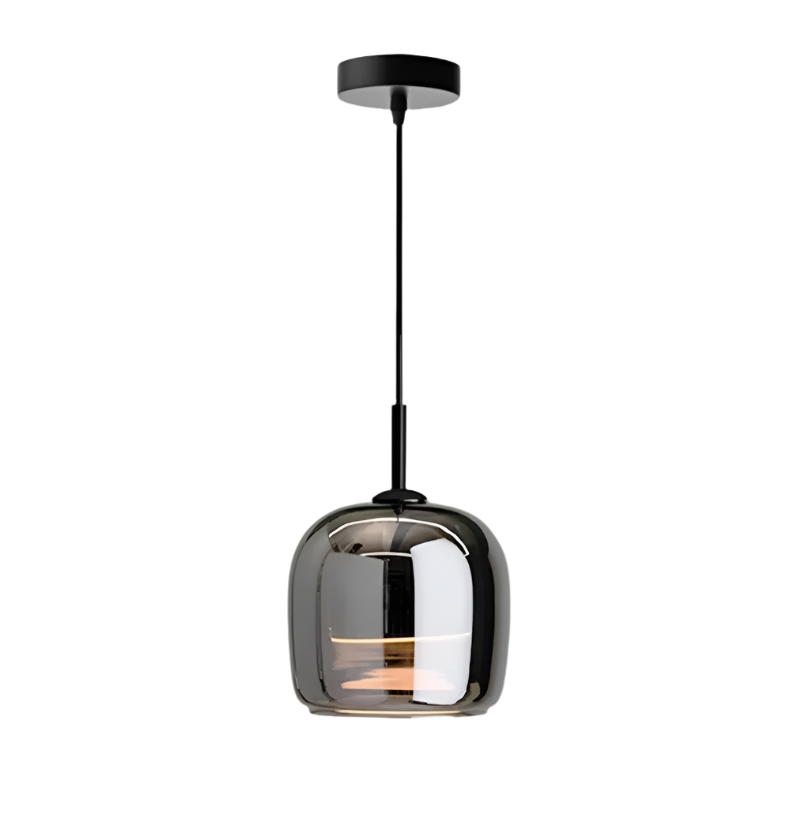 Nordic Pendant Light in Black Glass for Kitchen Island and Dining Room