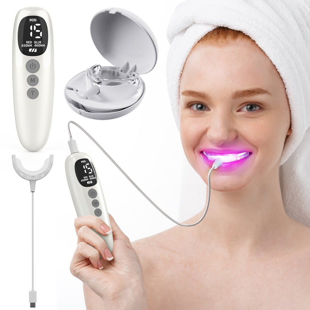 Dispositivo de Terapia de Luz Roja y Azul LuminaGum | Cuidado Oral Avanzado para la Salud de las Encías y Blanqueamiento Dental