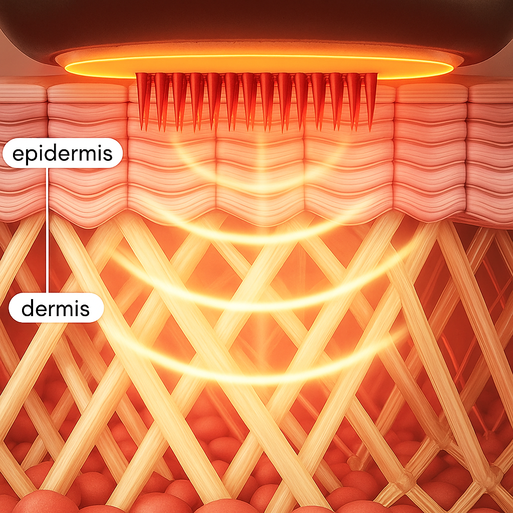 ApexDerm Pro Ultima M8 Dermapen para Tratamentos de Pele Recarregável por USB com Cinco Cartuchos