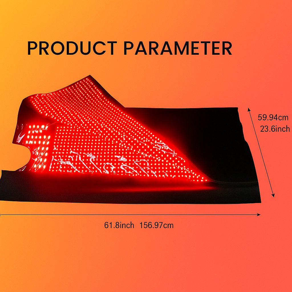 Tappetino per tutto il corpo con luce rossa dotato di 2320 LED a 660nm e 850nm