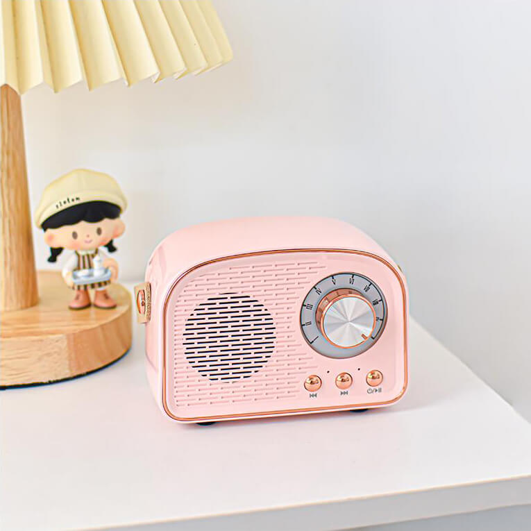 Retro kulatý reproduktor s Bluetooth a vintage stylem | Atiets