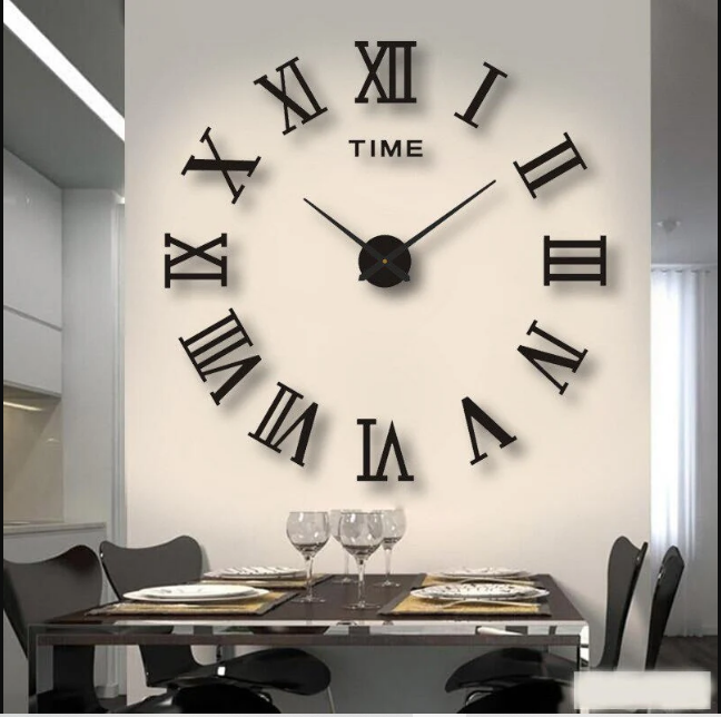 Sleek Modern Wall Clock With 3D Numerals That Float