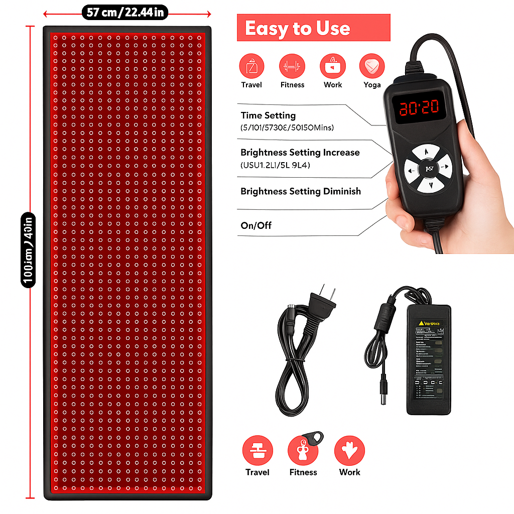 LumaThera wellness podložka s LED diodami 660 nm a 850 nm pro celotělovou světelnou terapii