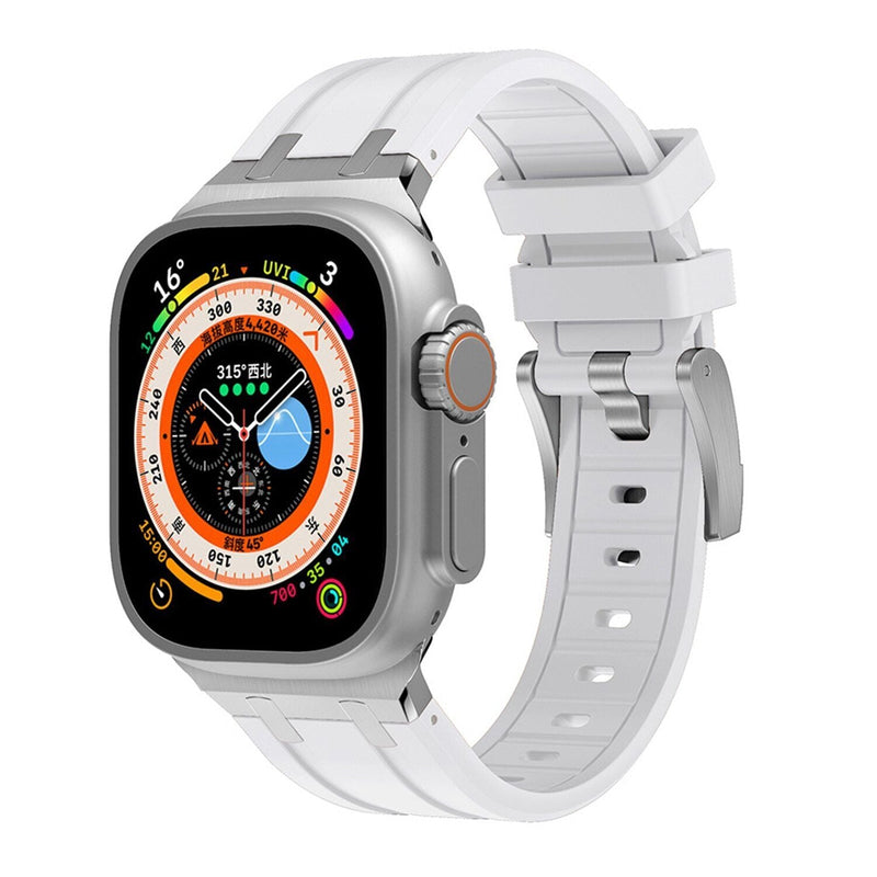 Bracelet en silicone NovaLink pour Apple Watch avec adaptateur en titane