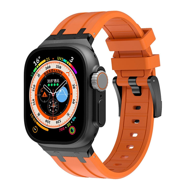 Bracelet en silicone NovaLink pour Apple Watch avec adaptateur en titane