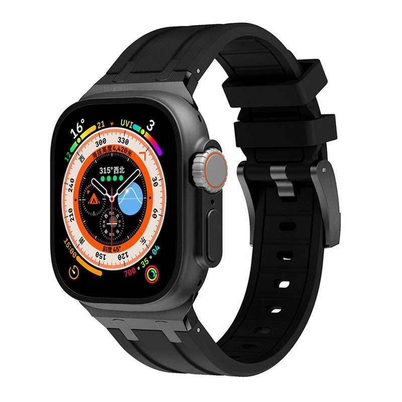Bracelet en silicone NovaLink pour Apple Watch avec adaptateur en titane