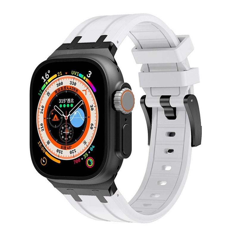 Bracelet en silicone NovaLink pour Apple Watch avec adaptateur en titane