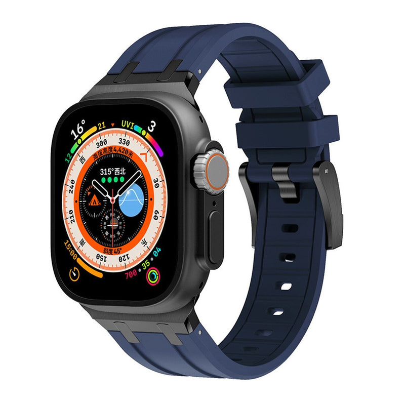 Bracelet en silicone NovaLink pour Apple Watch avec adaptateur en titane