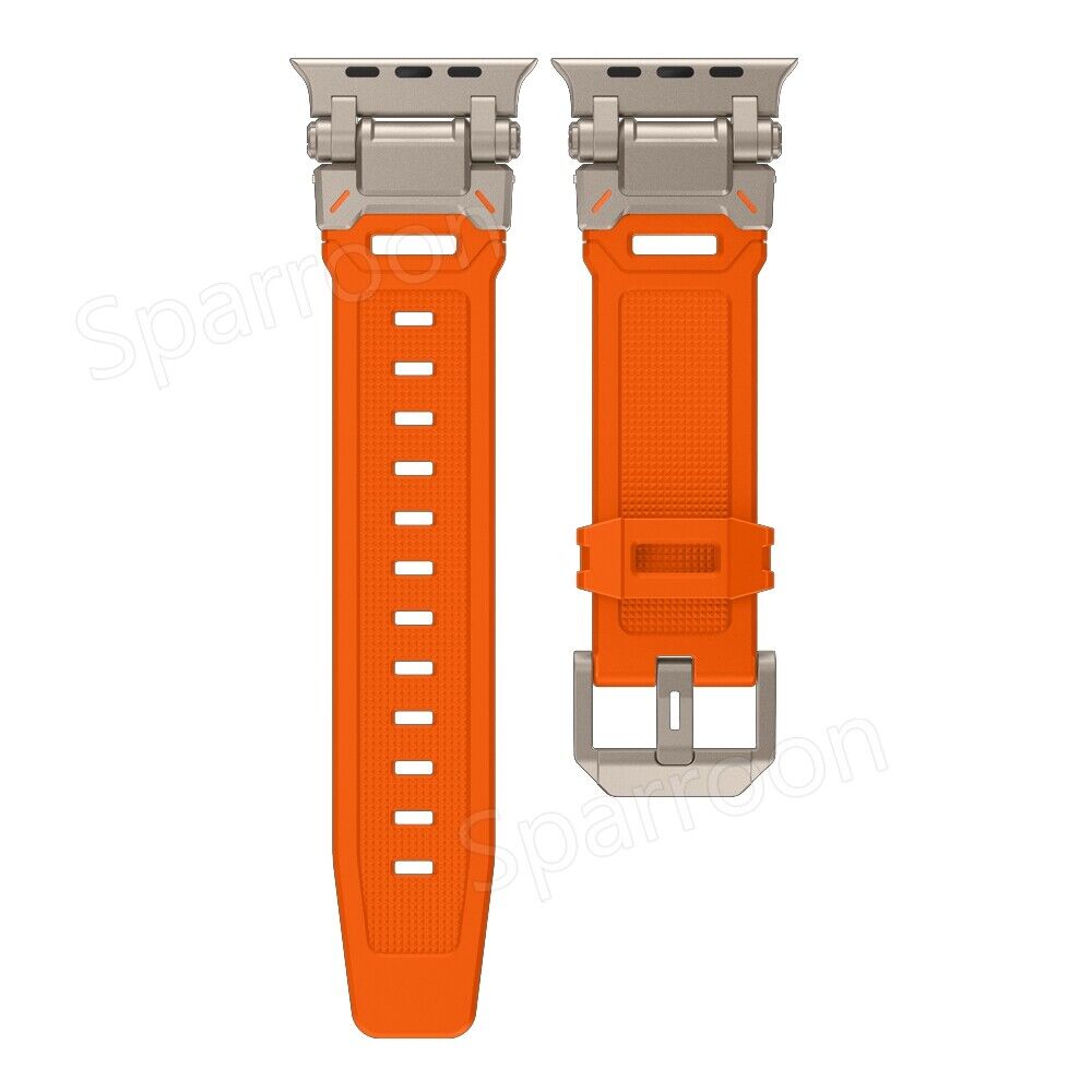 Taktisches Fluor-Kautschukarmband und Metallgehäuse für Apple Watch