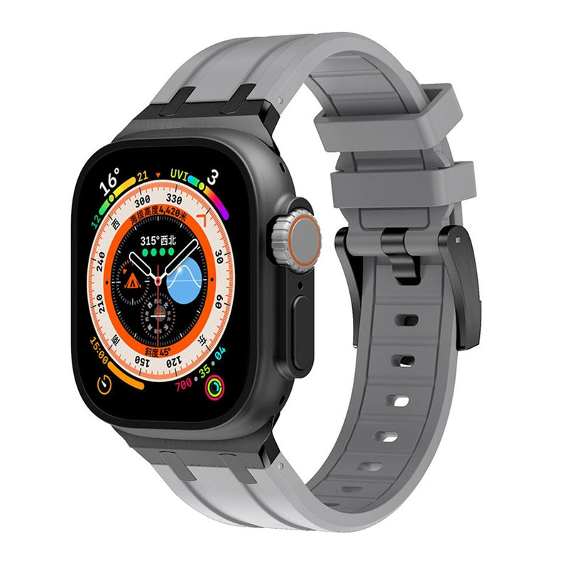 Bracelet en silicone NovaLink pour Apple Watch avec adaptateur en titane