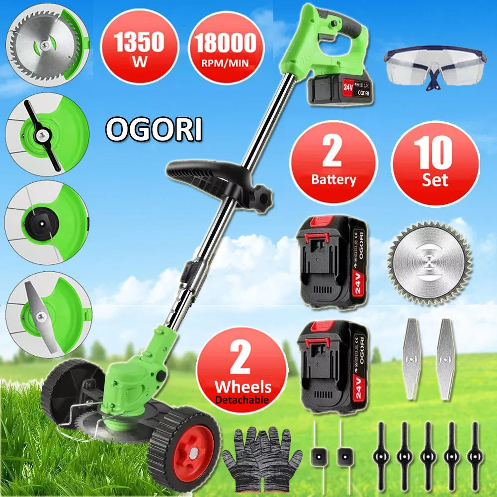 Cordless Weed Eater And Grass Trimmer For Lawn Care Battery Powered