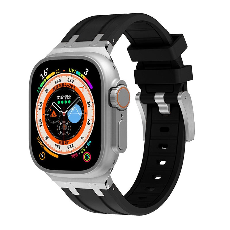 Bracelet en silicone NovaLink pour Apple Watch avec adaptateur en titane