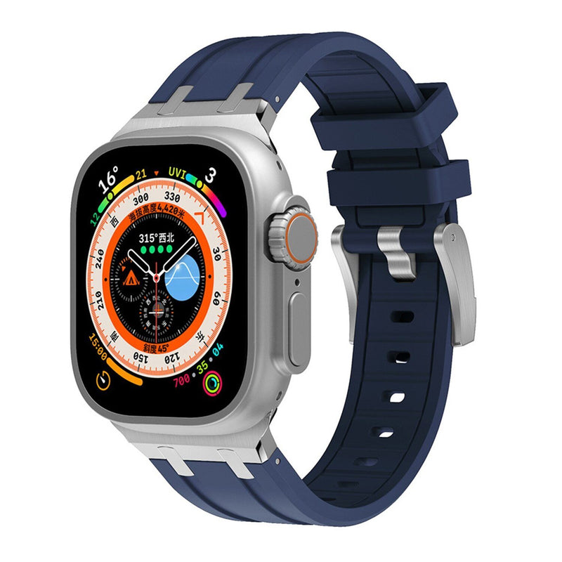 Bracelet en silicone NovaLink pour Apple Watch avec adaptateur en titane