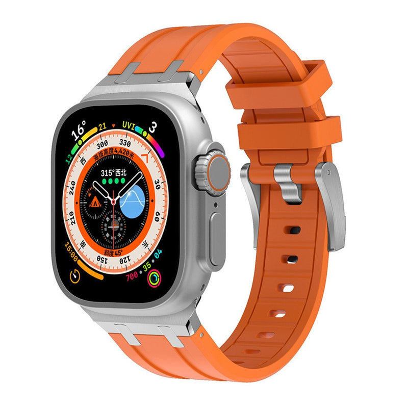 Bracelet en silicone NovaLink pour Apple Watch avec adaptateur en titane