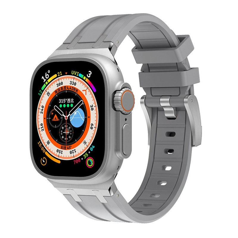 Bracelet en silicone NovaLink pour Apple Watch avec adaptateur en titane