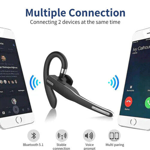 Trucker Dual Microphone Wireless Bluetooth 5.1 Earphones And Headset For Calls