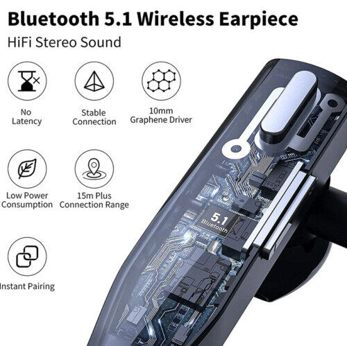 Trucker Dual Microphone Wireless Bluetooth 5.1 Earphones And Headset For Calls