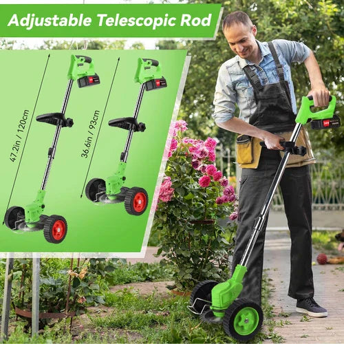 Cordless Weed Eater And Grass Trimmer For Lawn Care Battery Powered