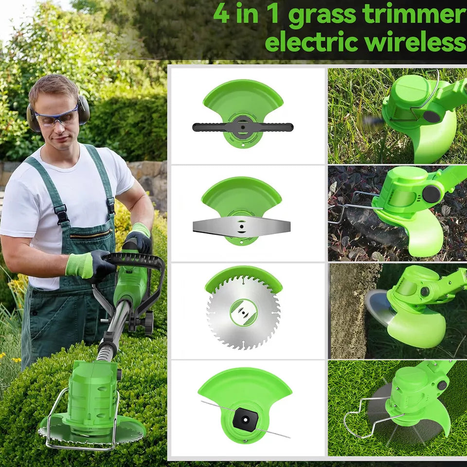 Cordless Weed Eater And Grass Trimmer For Lawn Care Battery Powered