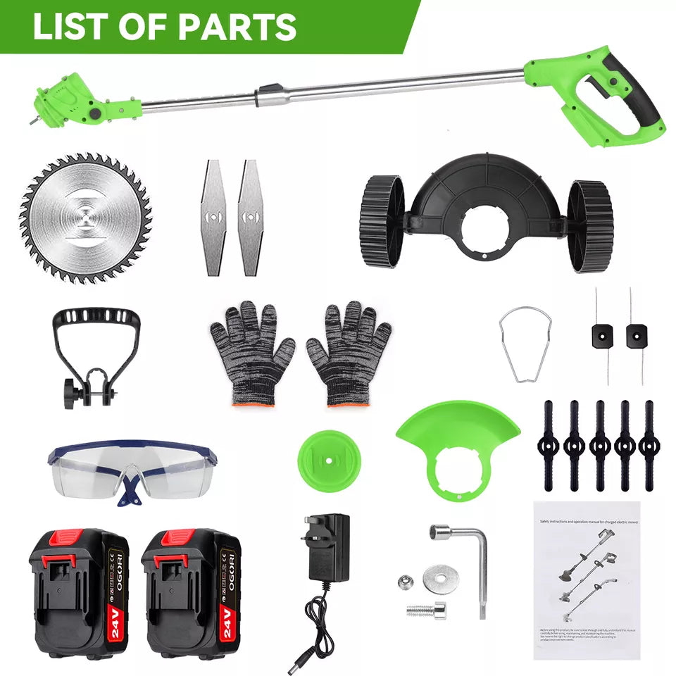 Cordless Weed Eater And Grass Trimmer For Lawn Care Battery Powered